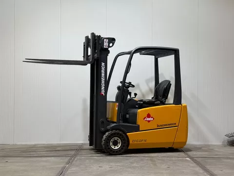 Jungheinrich EFG DF-16 Elektro [[accu 2018]] triplex Freelift sideshift extra hydrauliek