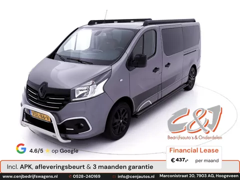 Renault Trafic 1.6 dCi T29 L2H1 Dubbele cabine limited ac navi cruise leder bomvol lease 437,- p/md