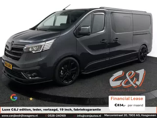 Renault Trafic 2.0 Blue dCi 170 L2 Extra Dubbele Cabine dikste van nl leder navi verlaagd aut 19 inch lease 834,- p/md