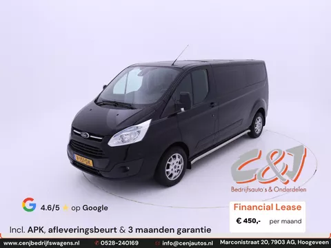 Ford Transit Custom 290 2.2 TDCI L2H1 Trend Dubbele Cabine cruise navi lease 450,- p/md