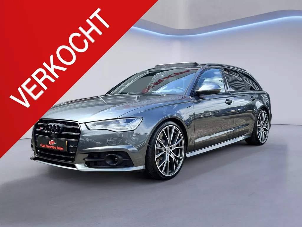 Audi S6 Avant 4.0 TFSI Pro Line Plus 540PK/B&amp;O/Pano/360cam/Adapt. Cruise Contr./Head-up/Valcona Leder Supersportstoelen/HomeLink/Elektr. Klep/Trekhaak/21''LMV/Carbon/(MET GARANTIE*)