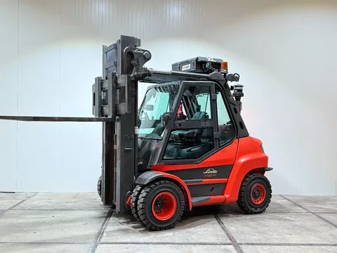 Linde H80D Triplex Freelift 6.2M Airco overdruk Diesel nieuwe banden