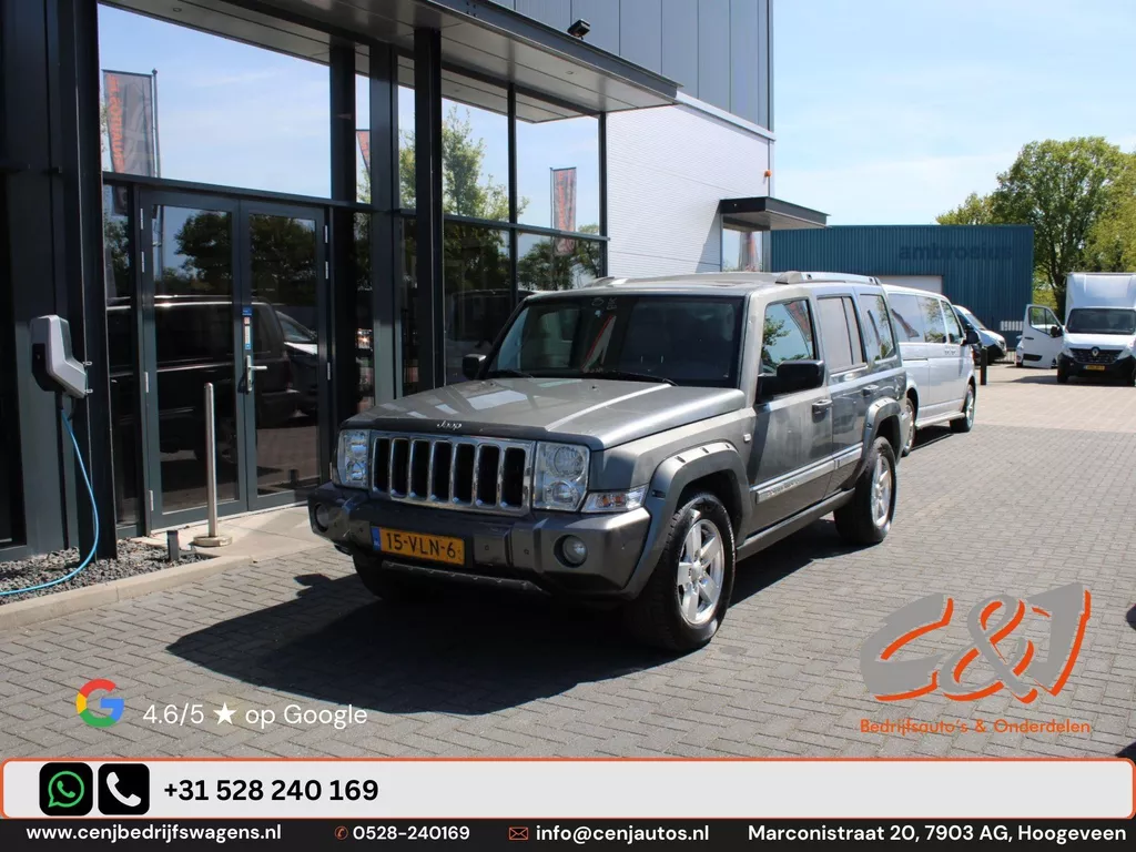 Jeep Commander 3.0 CRD Sport grijs kenteken airco cruise leder marge