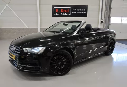 Audi S3 Cabriolet 2.0 TFSI S3 quattro Zwart Leer Navigatie 19 inch Boekjes/facturen aanwezig Camera Adaptieve Cruisecontrol B&amp;O DriveSelect Magnetic Ride Sportstoelen Nette auto! cabrio