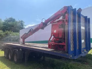 Diversen Corus Hiab Roller 100 F2 kraan,kran,crane,dzwig,manipilator,Deutz engine 2, stenentrailer, slider,