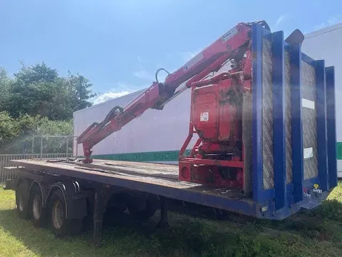 Diversen Corus Hiab Roller 100 F2 kraan,kran,crane,dzwig,manipilator,Deutz engine 2, stenentrailer, slider,