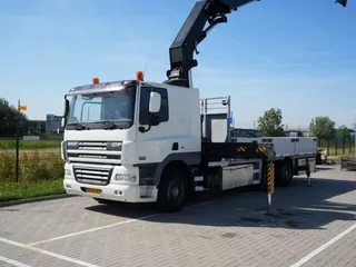 DAF 85 CF FAN Kraanwagen met bak, 47 t. kraan