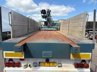 Floor Stenen Stein Stone trailer/Kennis/HIAB Roller /14 ton/mtr,alcoa,bricks,crane,kran,2 liftassen 2 stuur assen Foto
