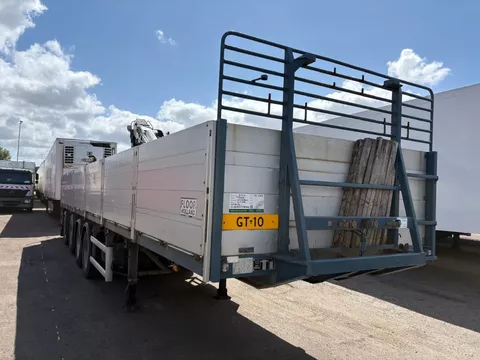 Floor Stenen Stein Stone trailer/Kennis/HIAB Roller /14 ton/mtr,alcoa,bricks,crane,kran,2 liftassen 2 stuur assen