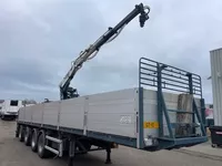Floor Stenen Stein Stone trailer/Kennis/HIAB Roller /14 ton/mtr,alcoa,bricks,crane,kran,2 liftassen 2 stuur assen Foto