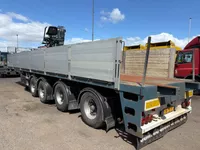 Floor Stenen Stein Stone trailer/Kennis/HIAB Roller /14 ton/mtr,alcoa,bricks,crane,kran,2 liftassen 2 stuur assen Foto