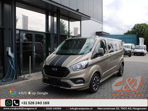 Ford Transit Custom 2.0TD170Pk Sport Dubbele cabine sport airco navi cruise luxe marge