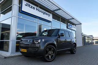 Land Rover Defender Hard Top 3.0 D300 110 MHEV SE AFN. TREKHAAK, PANO, BLACK PACK, MEMORY 2X, 360&deg; CAMERA, WINTER PACK,  ADAPT. CRUISE, CLIMA, NAVI, PDC V&amp;A, APPLE CARPLAY/ANDROID AUTO, BLIS, KEYLESS, ELEKT. STOELEN, 45.780KM