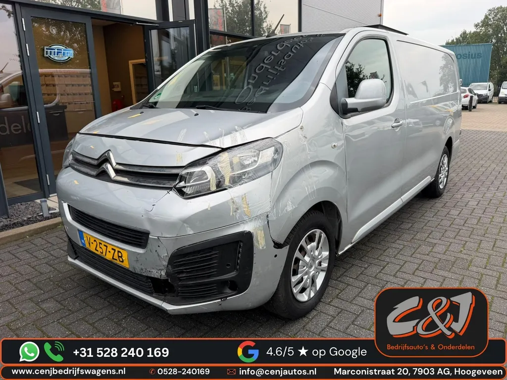 Citroen Jumpy 2.0 BlueHDI 120 Business XL S&amp;S voor- en motorschade l airco l cruise l carplay l HUD l luxe l BTW